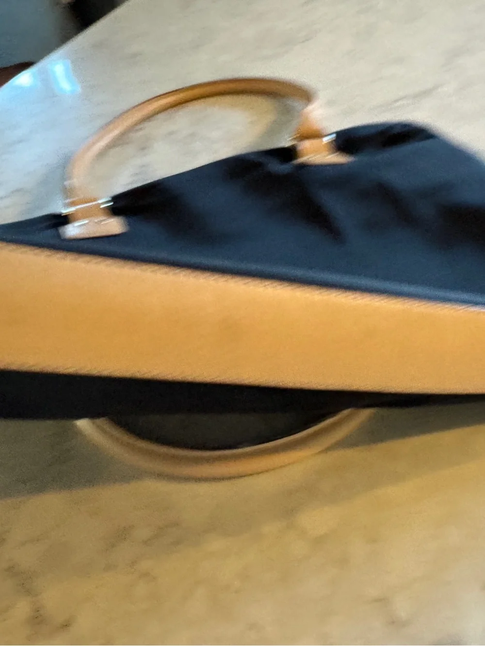 Kate Spade New York Black Nylon Laptop Tote Work Bag Pink Lining Leather Trim Mi